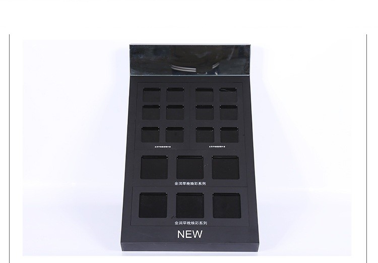 Acrylic Makeup Organizer for Powder Mat Compartment Plexiglass Cosmetics Display Stand