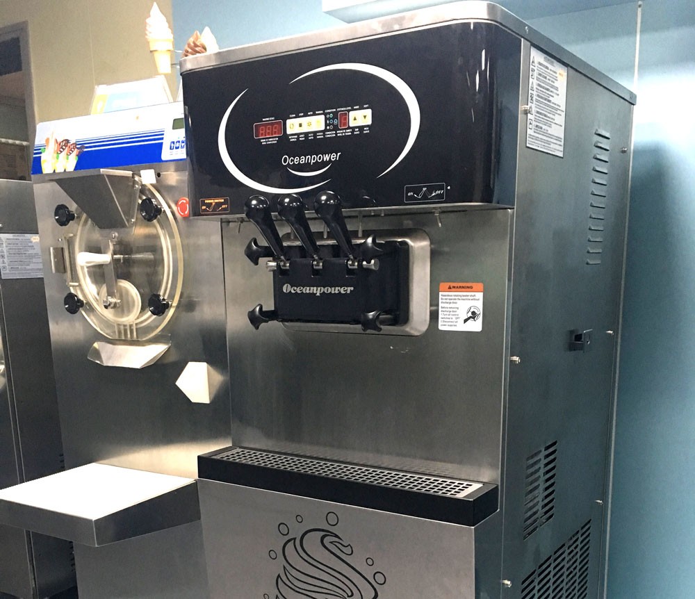 3 flavors 400cones/H OP138CS softy ice cream machine factory supply Oceanpower
