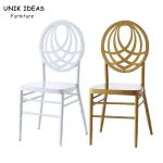Supplies Metal Gold White Wedding Banquet Chiavari Chair With Cushion For Event