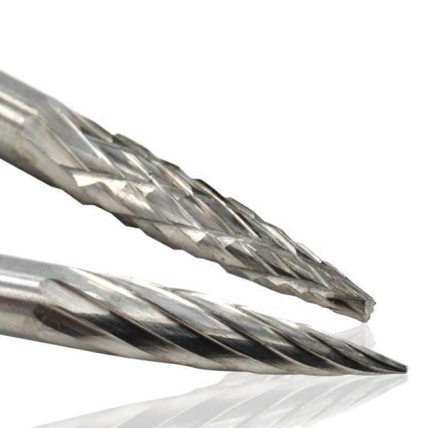 Double Cut Tungsten Rotary Set Carbide Burrs 3mm 6mm Shank Diamond Carving Metal