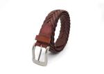 Woven Braided Cowhide Belts For Mens Casual Leather Belt
