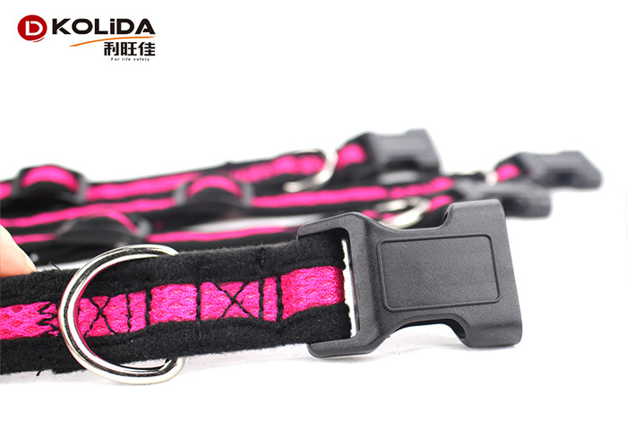 2.5cm Width Safety Nylon Dog Collars , Airmesh Materia Adjustable Puppy Collar