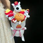 Westie Plush Flower Bouquet Creative Snack-Inspired Gift Set for Birthdays