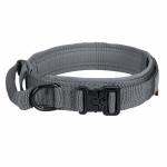 Tactical Adjustable Nylon Dog Collar K9 Heavy Duty Metal Buckle With Handle