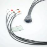 ECG Cable Holter Probe 5Leads Snap AHA/IEC Compatible for Biomedical Edan