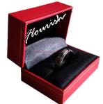 Portable Hinged Clamshell Type Jewelry Packaging Gift Paper Box with Velvet