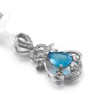 Wedding Heart Crystal Pendant 925 Sterling Silver Chain Necklace Womens Ladies