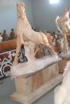 Nature Stone carving horse sculpture pink marble animal sculpture,stone carving