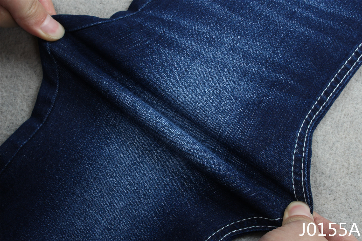 8.3 Oz Indigo Blue Jeans Denim Fabric Cotton Poly Spandex Power Stretch