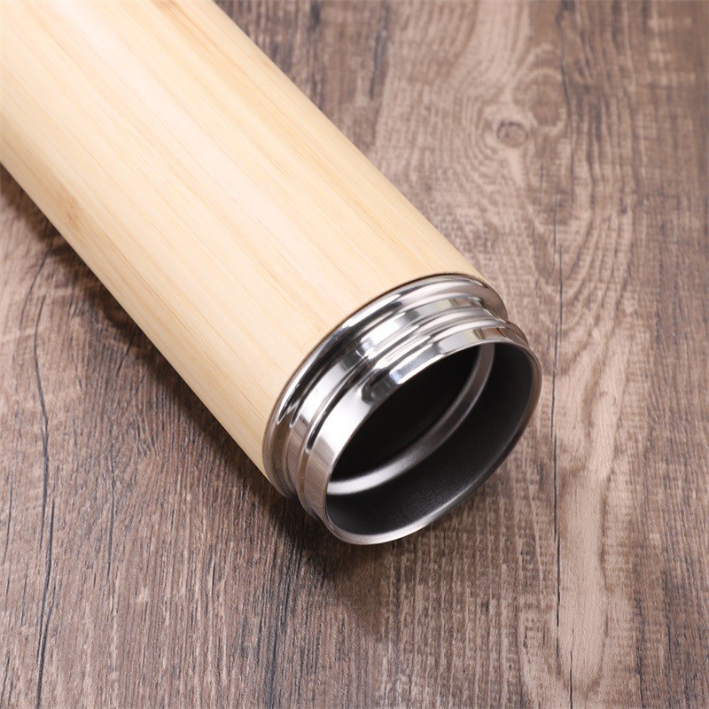 Bamboo Bottle For Tea Premium Tea Infuser Bottle Leak Proof BPA-Free Insulated Water Bottle Coffee Tumbler Tea Thermos