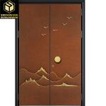 45mm Powder Coated Aluminum Room Door 1.0 Hour Fire Rating Fireproof Soundproofi