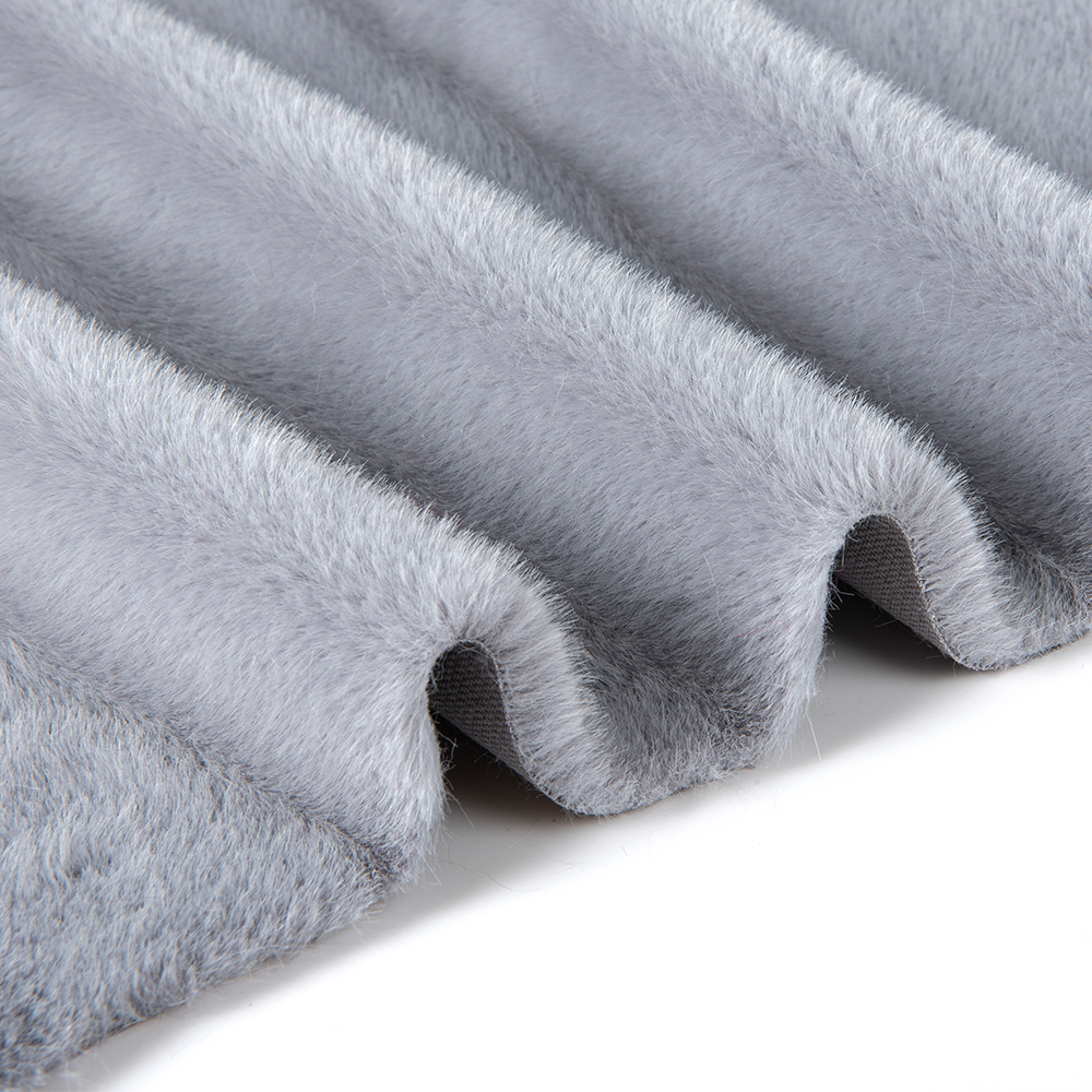 Medium Weight 360gsm 100% Polyester Rabbit Fur Faux Fur Fabrics for Winter Garment