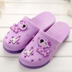 Indoor Closed Toe House Slippers , Cute Cartoon Closed Toe Slide Sandals