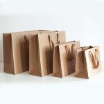 Brown Kraft Paper Shopping Bags Offset Printing Apparel Paper Bag Customized