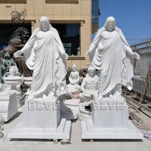 Wholesale BLVE White Stone Carving Religious Jesus Statue Life Size Christ The Redeemer Marble Statue Large Outdoor Sculptures from china suppliers