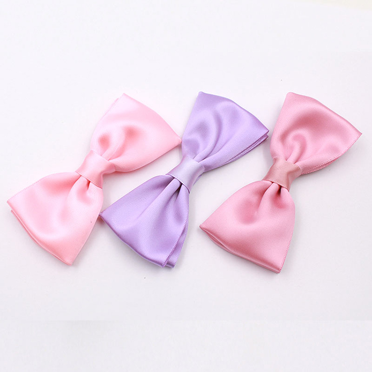 High Durability Satin Ribbon Bow , Fancy Premade Satin Bows With Clip