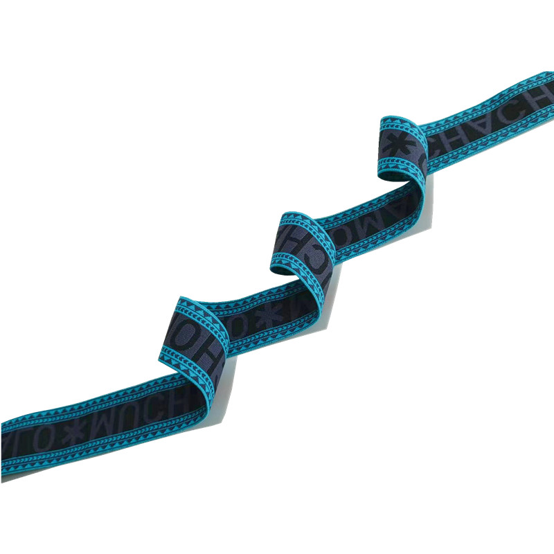 Women Jacquard Nylon Elastic Webbing 3.8cm Width For Bags , Garment