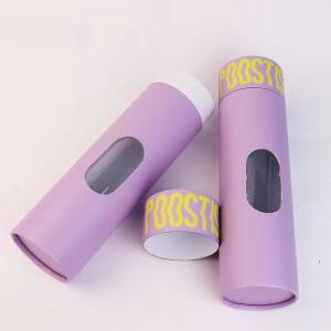 Wholesale Customized Logo and Eco Friendly Clothing Paper Tube Packaging with Window Foil Stamp Surface Treat from china suppliers