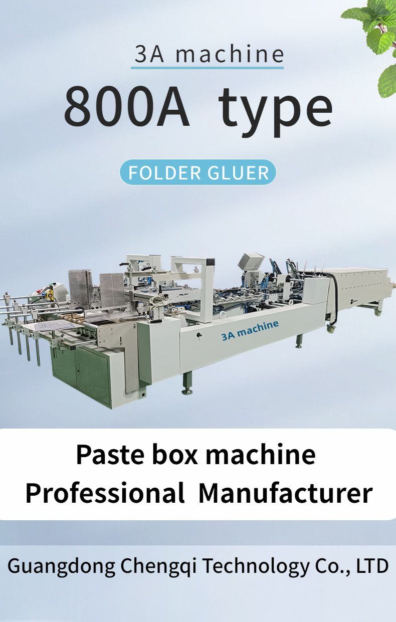 CQT 800 Cardboard/Corrugated Straight Line Box Semi Automatic Folder Gluer Machine