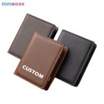 PU Leather Pop Up Rfid Push Slim Minimalist Metal Business Credit Id Wallet For