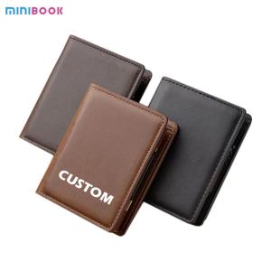 Wholesale PU Leather Pop Up Rfid Push Slim Minimalist Metal Business Credit Id Wallet For Men With Gift Box Card Holder from china suppliers