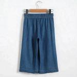 Adjustable Waist Size Kids Denim Clothes Wide Leg Shorts For Girls