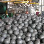 20 - 60mm Hot Rolled Grinding Steel Balls Carbon Material For Zinc Ore