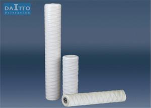 China Bleached Cotton String Wound Filter Cartridge , Glass Fiber Pre Filter Cartridge on sale