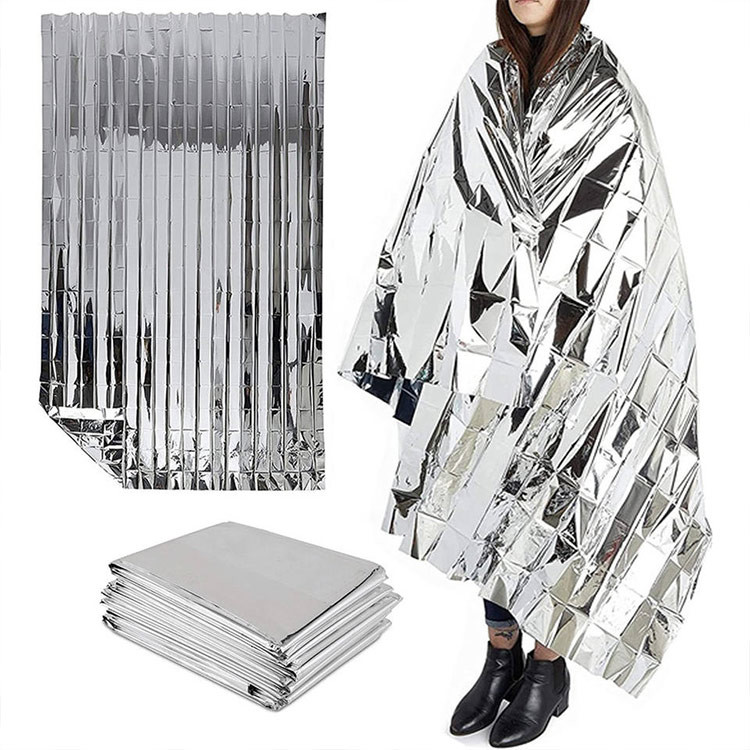 Reusable Thickened Emergency Aluminium Pe Foil Space Thermal Blankets For Survival