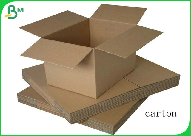 0.5mm Recyclable Brown Flute Corrugated Kraft CardBoard For Cartons