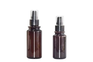 Wholesale PET Amber Lotion Bottle 120ml 180ml Cosmetic Pump PCR Material Packaging from china suppliers