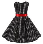 Polka Dot Flower Show Skirt Retro Cotton Kids Clothing