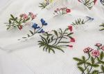 Colorful Floral Stretch Lace Fabric By The Yard , Antique Embroidered Bridal