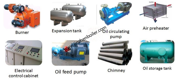 Horizontal package Type Gas And Oil Fired Thermal Oil Boiler Heater For Asphalt Heating