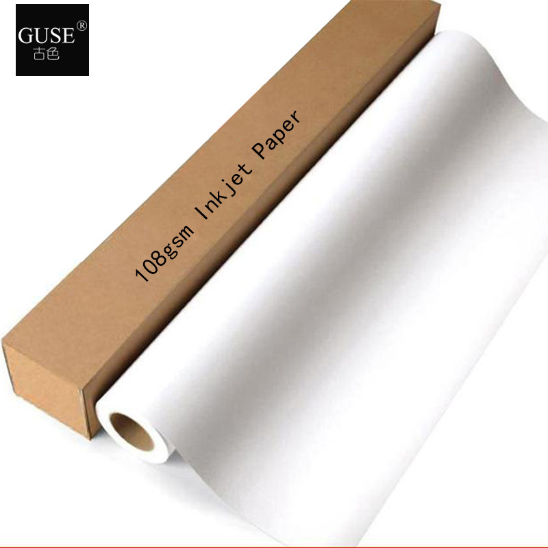 48 Inch Inkjet Paper For Epson Hp Wild Format Printers Matte Inkjet Paper 108gsm