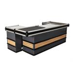 Convenient Supermarket Steel Checkout Counters Stainless Steel Table Cashier