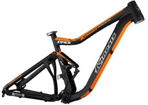 Wholesale Mtb AM Mountain Bike Frame Black / Orange Color Smooth Welding 152mm Travel from china suppliers