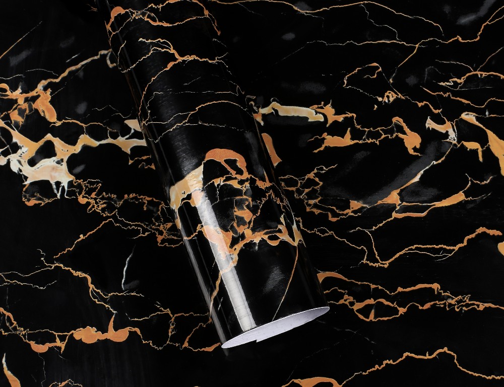 High Glossy 3D PVC Film Marble Wallpaper for Hotel Conference Room