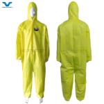 Fully Closed ISO Hooded Disposable Coveralls Without Face Mask For OEM Chemical