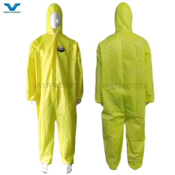 Fully Closed ISO Hooded Disposable Coveralls Without Face Mask For OEM Chemical