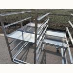 Convenient Durable Stainless Steel Tray Trolley with 10 Tiers Height mm 765 965