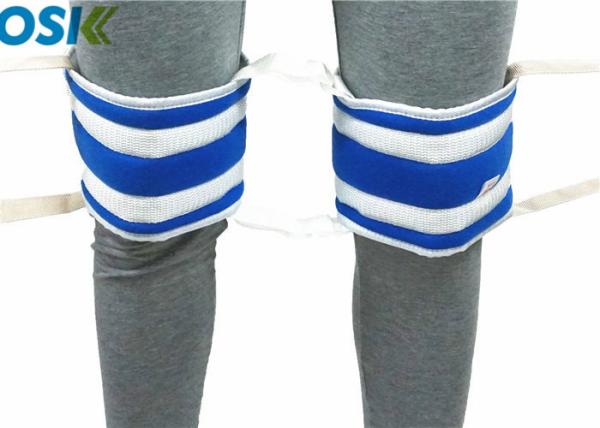 Blue Patient Restraint Straps , Hands / Feet Soft Limb Restraint Velcro Design