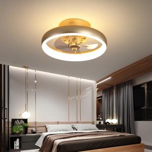 Wholesale 36W Modern Light luxury ceiling fan lamp simple invisible bedroom dining room living room children's room fan lamp from china suppliers