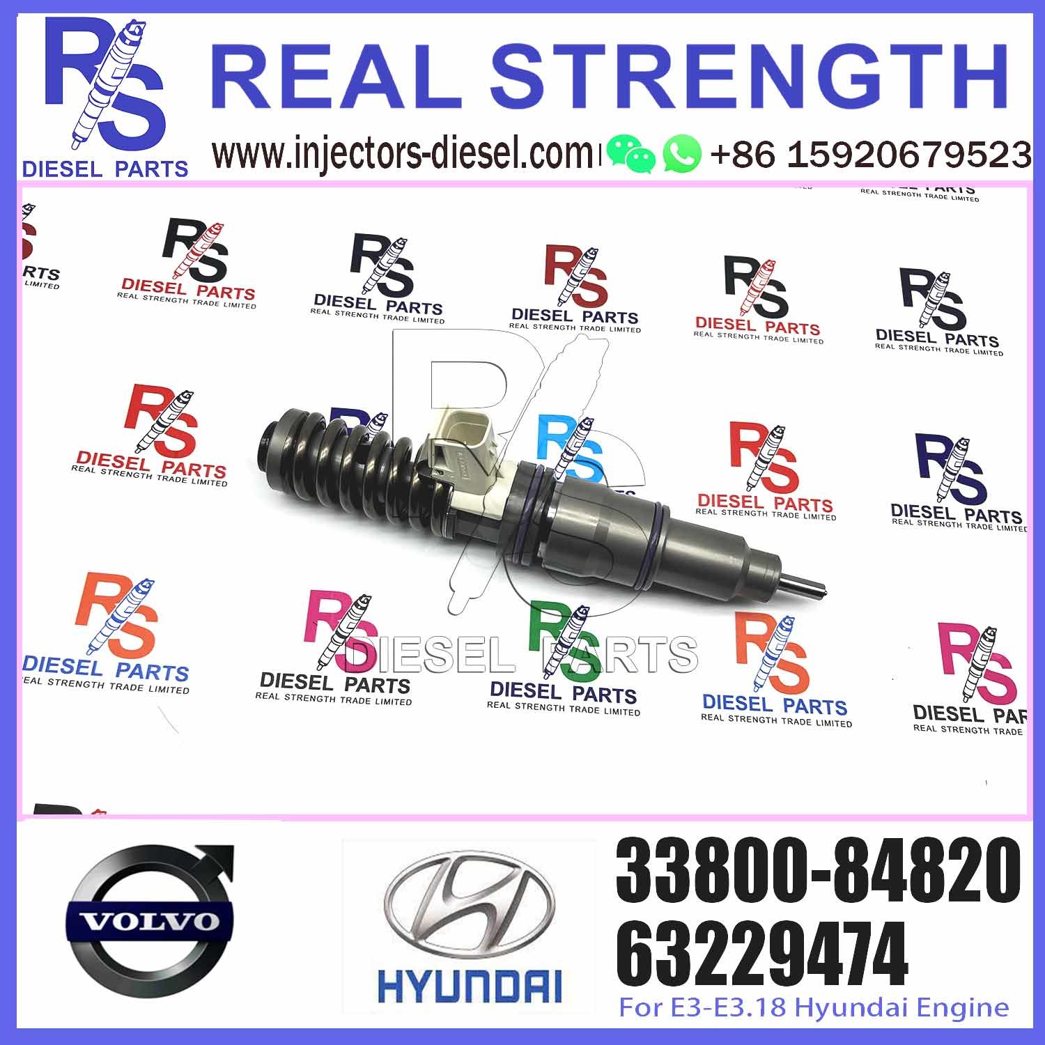 New Diesel Fuel Injector 33800-84820 3380084820 33800-84820 BEBE4D19002 Hyundai for V-O-L-V