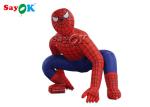 Blow Up Cartoon Characters Super Hero 2.5m Red Inflatable Spiderman For Ceremony
