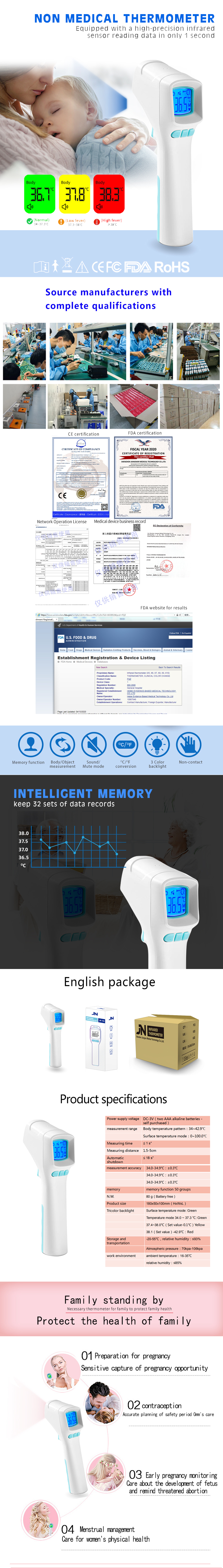High Quality Digital Medical body temperature instrument Prices For Baby Accuracy