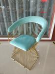 Sponge Seat Cushion 37cm Wrought Iron Dining Chair
