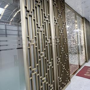 Wholesale Decorative Golden Coating Stainless Steel Room Partition For Living Room from china suppliers