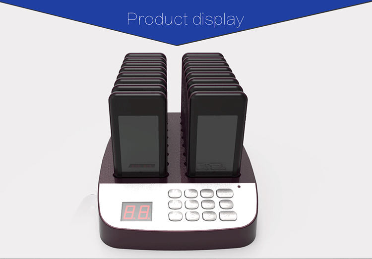 2018 hot sales easy installation wireless queue management system with 3 kinds of alert modes