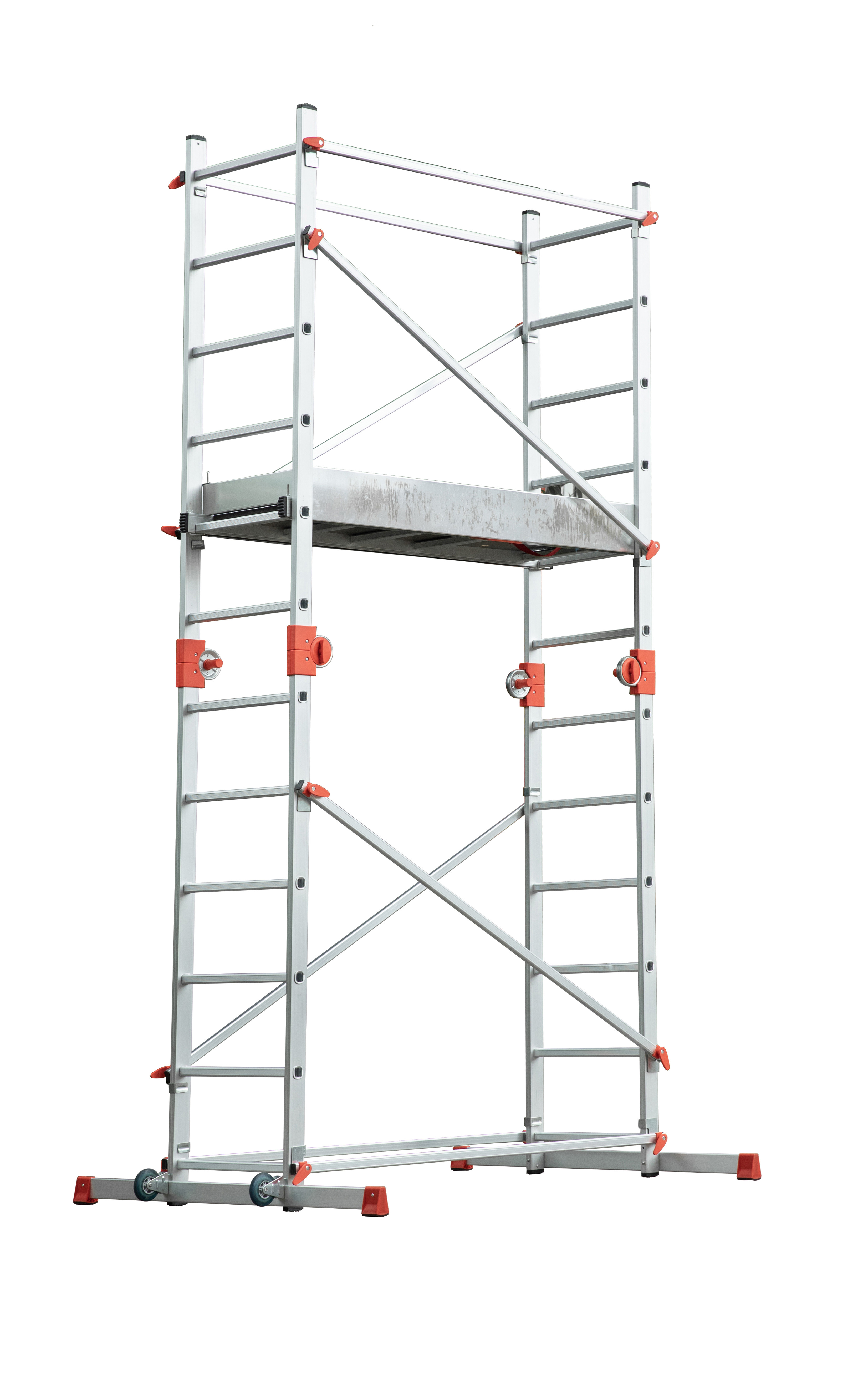 3.32M Outdoor Aluminum Scaffold Tower Slip Resistant Stable Performance